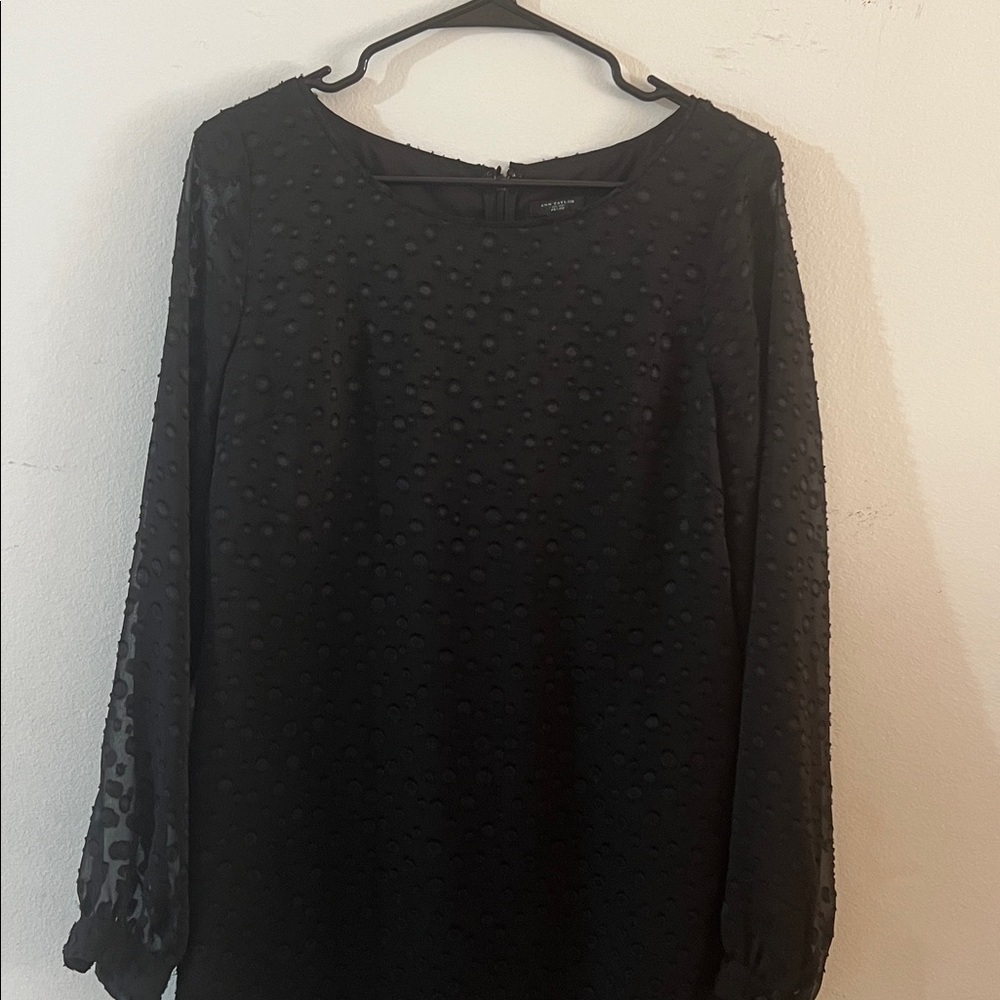 Ann Taylor Black Long Sleeve lace Dress - Picture 3 of 6